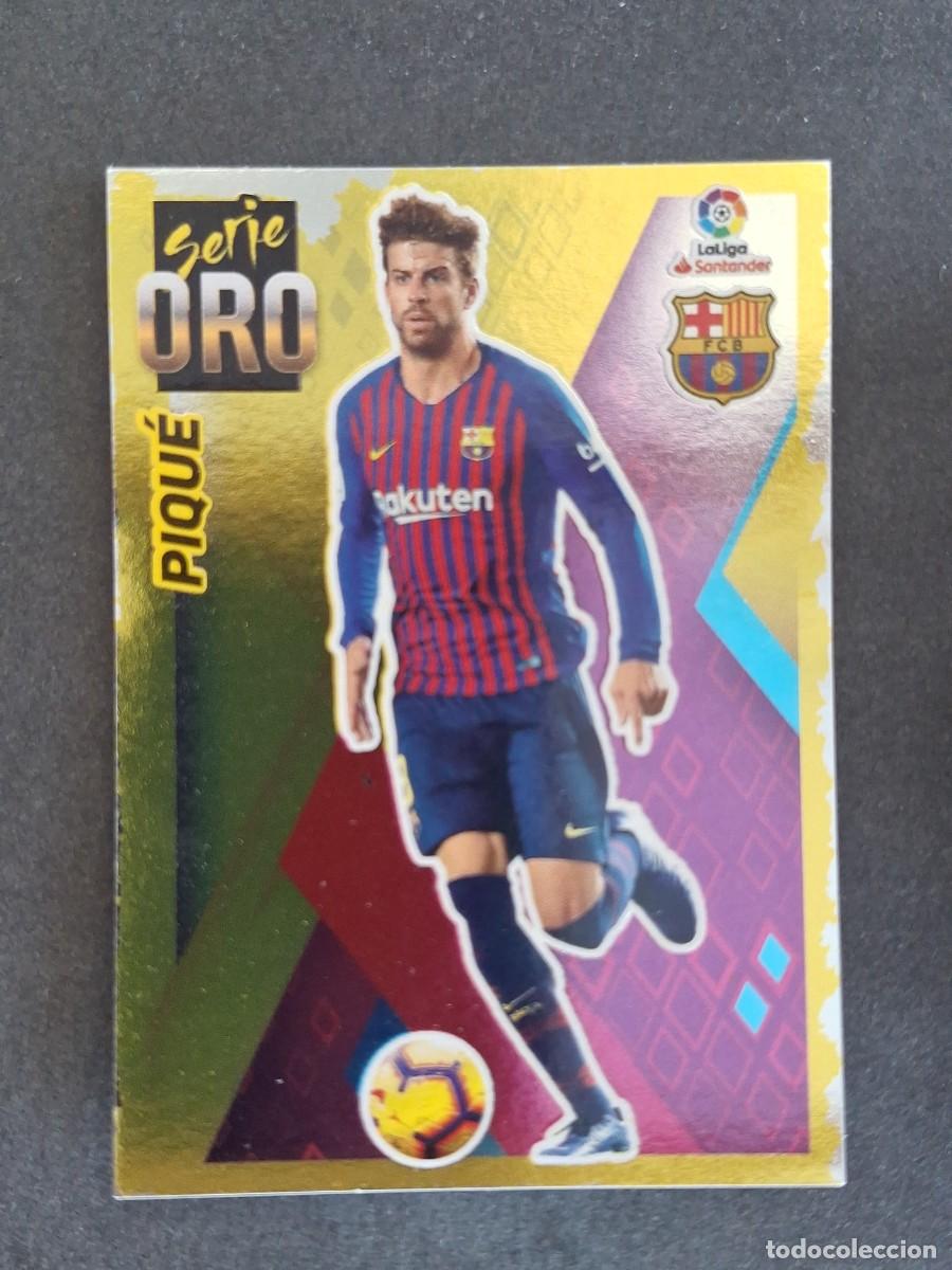 Cromos de f&uacute;tbol: L2 PIQUE F. C. BARCELONA SERIE ORO LIGA ESTE 2019 2020 19 20 NUNCA PEGADO SIN PEGAR