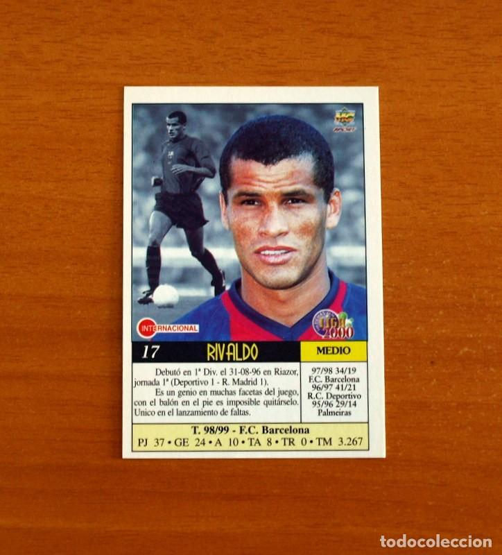 Cromos de f&uacute;tbol: Barcelona - N&ordm; 17, Rivaldo - Mundicromo Las Fichas de la Liga 1999-2000, 99-00 - Mundi Cromo