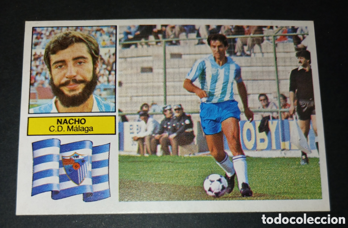 Cromos de f&uacute;tbol: CROMO NACHO CD M&Aacute;LAGA EDICIONES ESTE LIGA 1982 83 1982 1983 SIN PEGAR NUNCA PEGADO