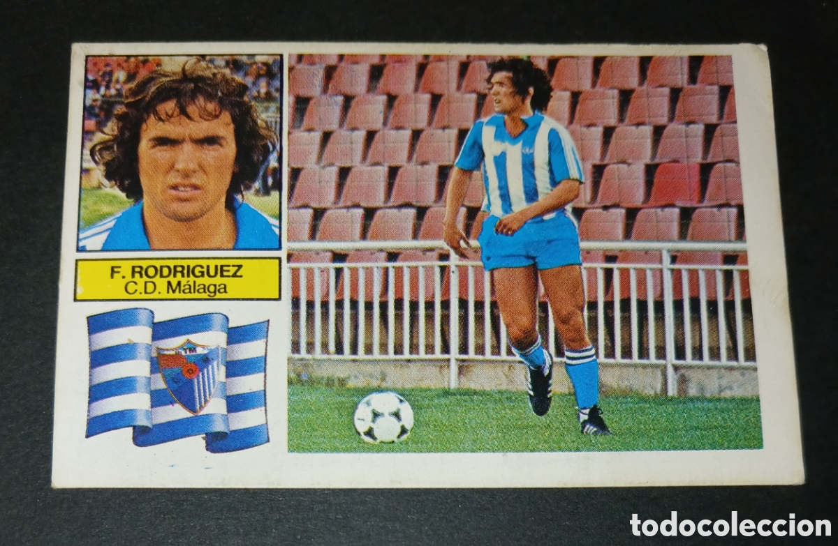 Cromos de f&uacute;tbol: CROMO F RODRIGUEZ CD M&Aacute;LAGA EDICIONES ESTE LIGA 1982 83 1982 1983 SIN PEGAR NUNCA PEGADO
