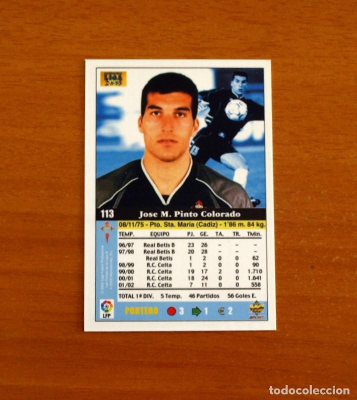 Cromos de f&uacute;tbol: Celta de Vigo - N&ordm; 113 Pinto - Mundicromo Las Fichas de la Liga 2002-2003, 02-03