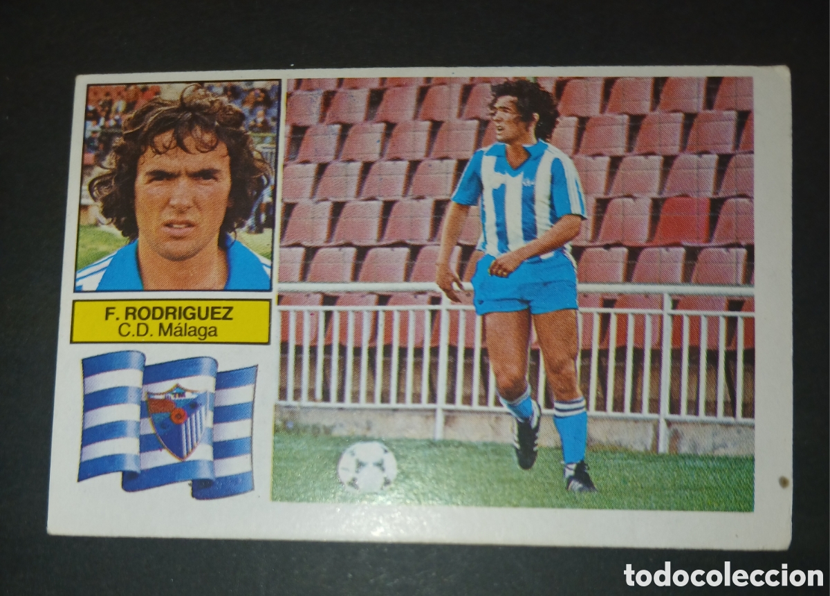 Cromos de f&uacute;tbol: CROMO F. RODRIGUEZ CD M&Aacute;LAGA EDICIONES ESTE LIGA 1982 83 1982 1983 SIN PEGAR NUNCA PEGADO