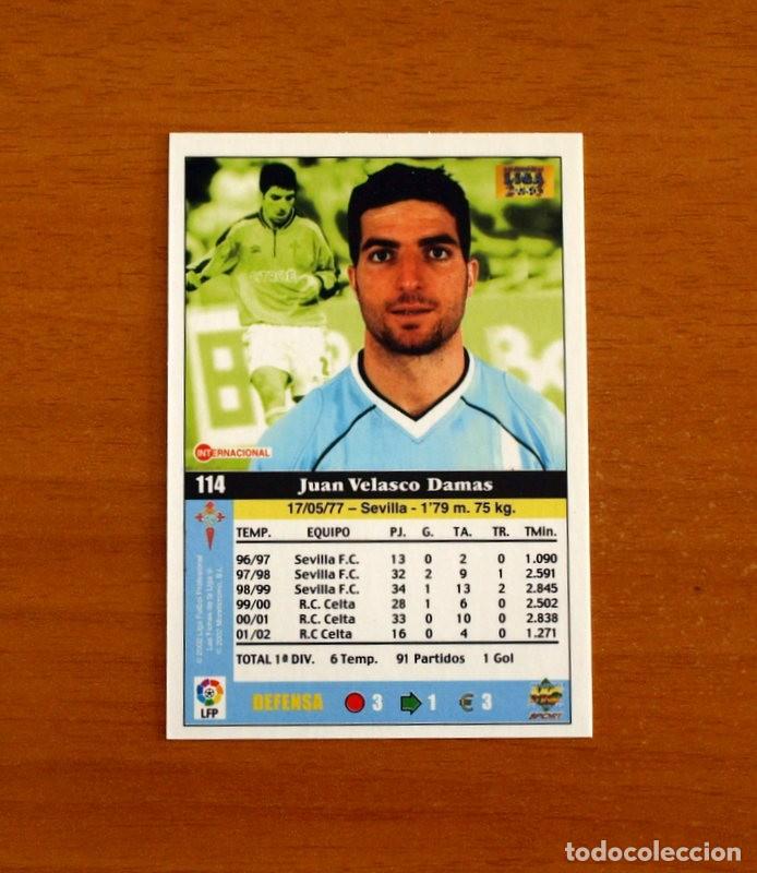 Cromos de f&uacute;tbol: Celta de Vigo - N&ordm; 114 Velasco - Mundicromo Las Fichas de la Liga 2002-2003, 02-03