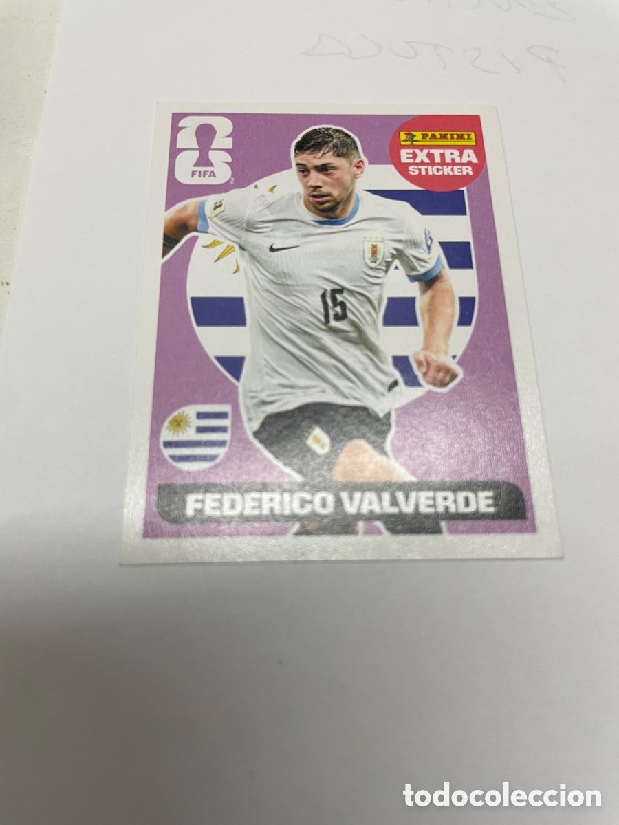 Cromos de f&uacute;tbol: Extra Sticker Valverde Uruguay Panini FWC 2026