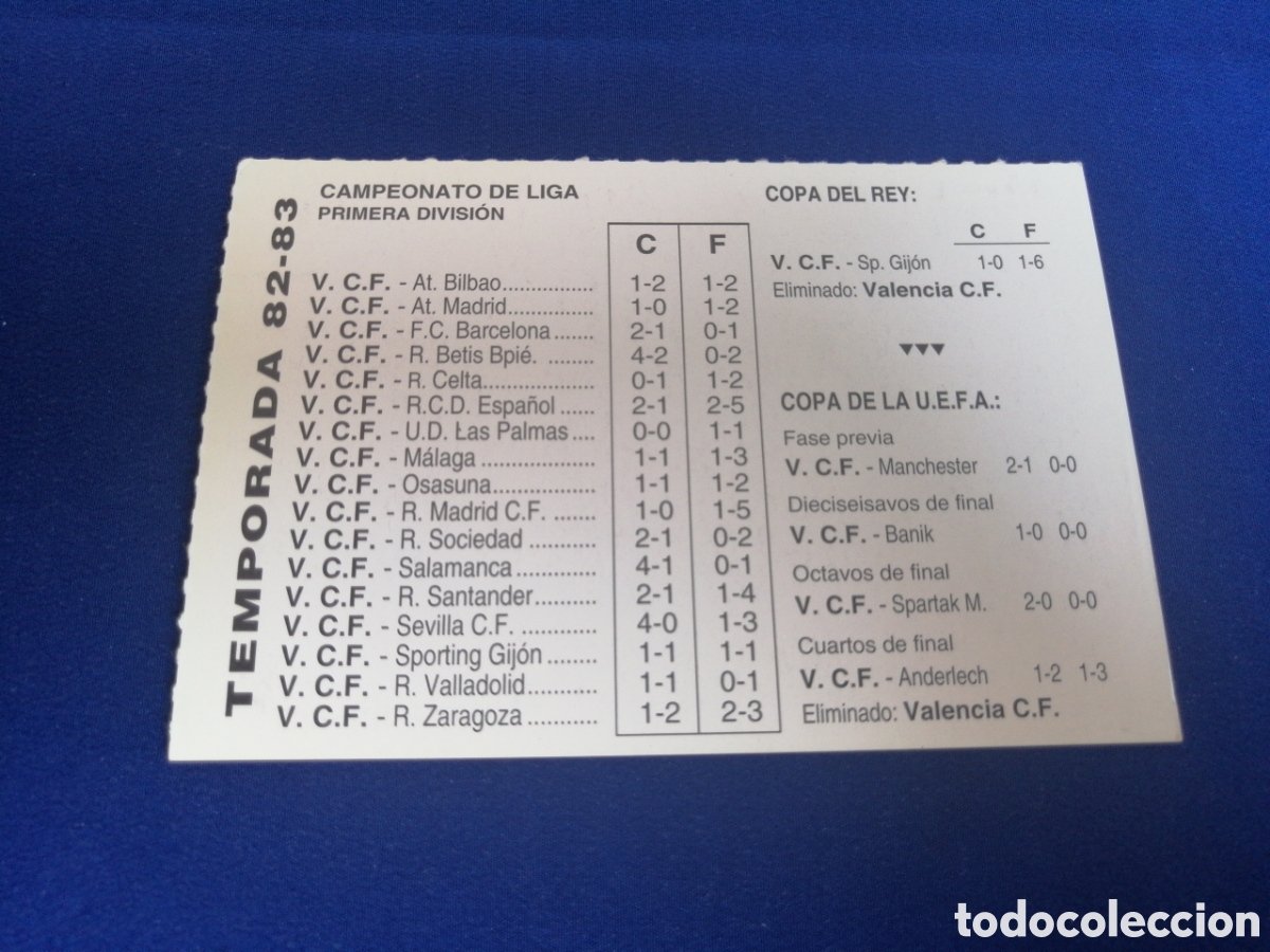 Cromos de f&uacute;tbol: HISTORIA DEL VALENCIA CF - DIARIO LAS PROVINCIAS - 1994 -