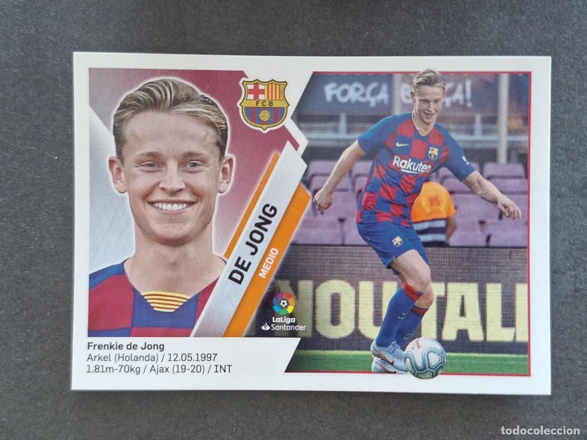Cromos de f&uacute;tbol: L2 DE JONG F. C. BARCELONA FICHAJE 4 LIGA ESTE 2019 2020 19 20 NUNCA PEGADO SIN PEGAR