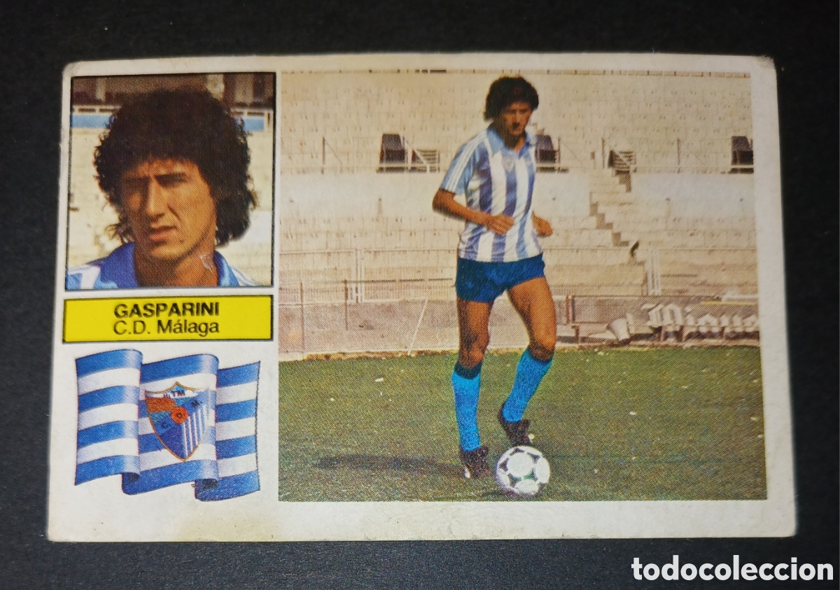 Cromos de f&uacute;tbol: CROMO GASPARINI CD M&Aacute;LAGA EDICIONES ESTE LIGA 1982 83 1982 1983 BAJA SIN PEGAR NUNCA PEGADO