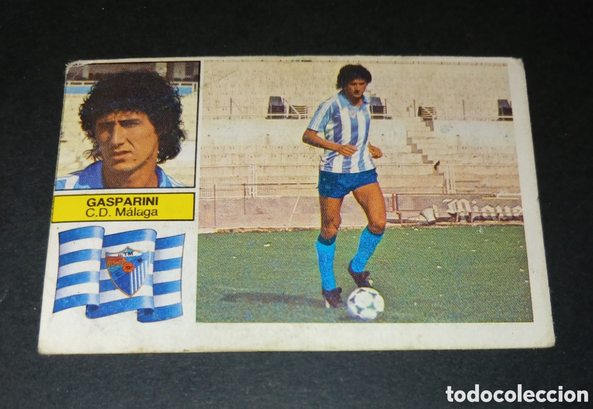 Cromos de f&uacute;tbol: CROMO GASPARINI CD M&Aacute;LAGA EDICIONES ESTE LIGA 1982 83 1982 1983 BAJA SIN PEGAR NUNCA PEGADO