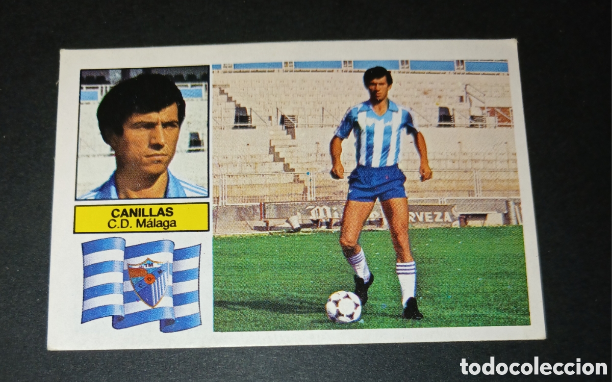 Cromos de f&uacute;tbol: CROMO CANILLAS CD M&Aacute;LAGA EDICIONES ESTE LIGA 1982 83 1982 1983 SIN PEGAR NUNCA PEGADO