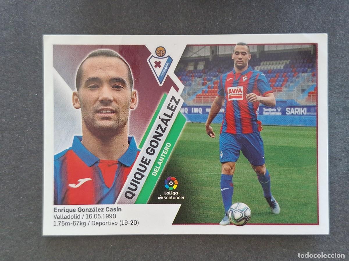 Cromos de f&uacute;tbol: L2 QUIQUE GONZALEZ S. D. EIBAR FICHAJE 21 LIGA ESTE 2019 2020 19 20 NUNCA PEGADO SIN PEGAR
