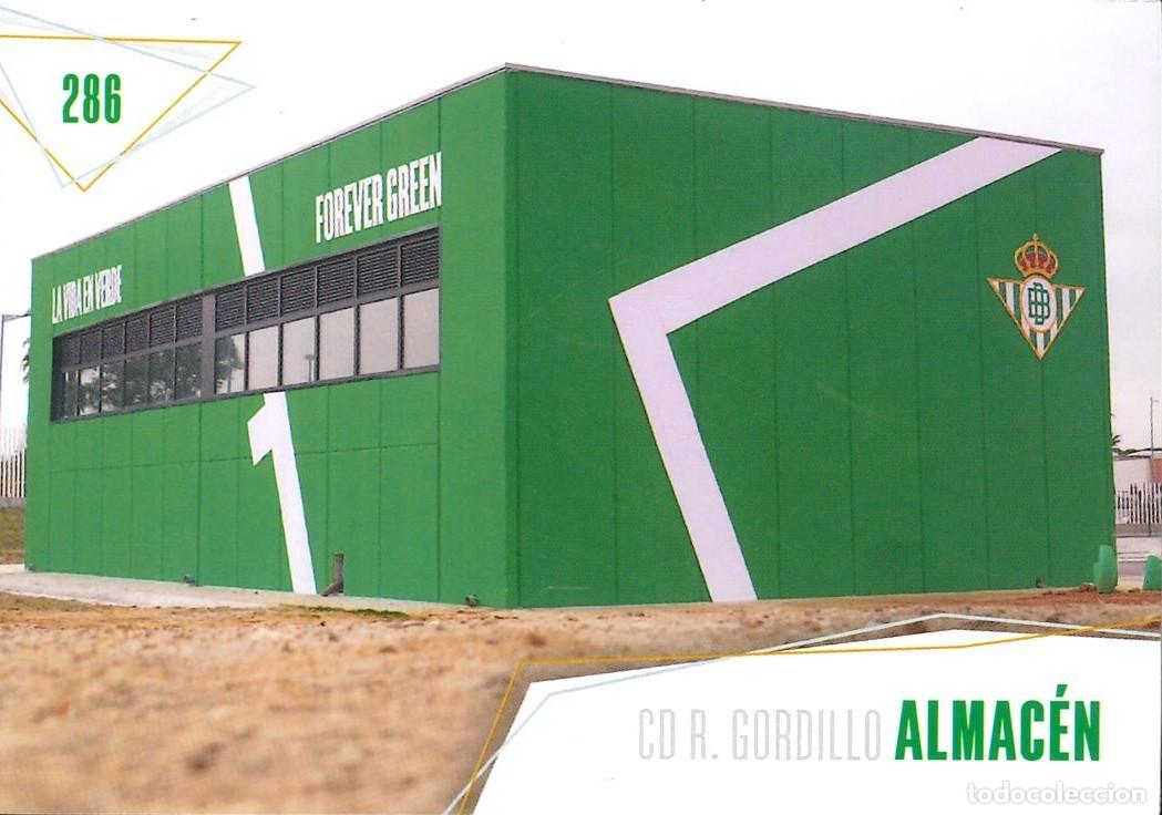 Cromos de f&uacute;tbol: FUTBOL - BETIS CARDS - 2025-2026 - 25-26 - REAL BETIS - 285 - CIUDAD DEP. RAFAEL GORDILLO - ALMACEN