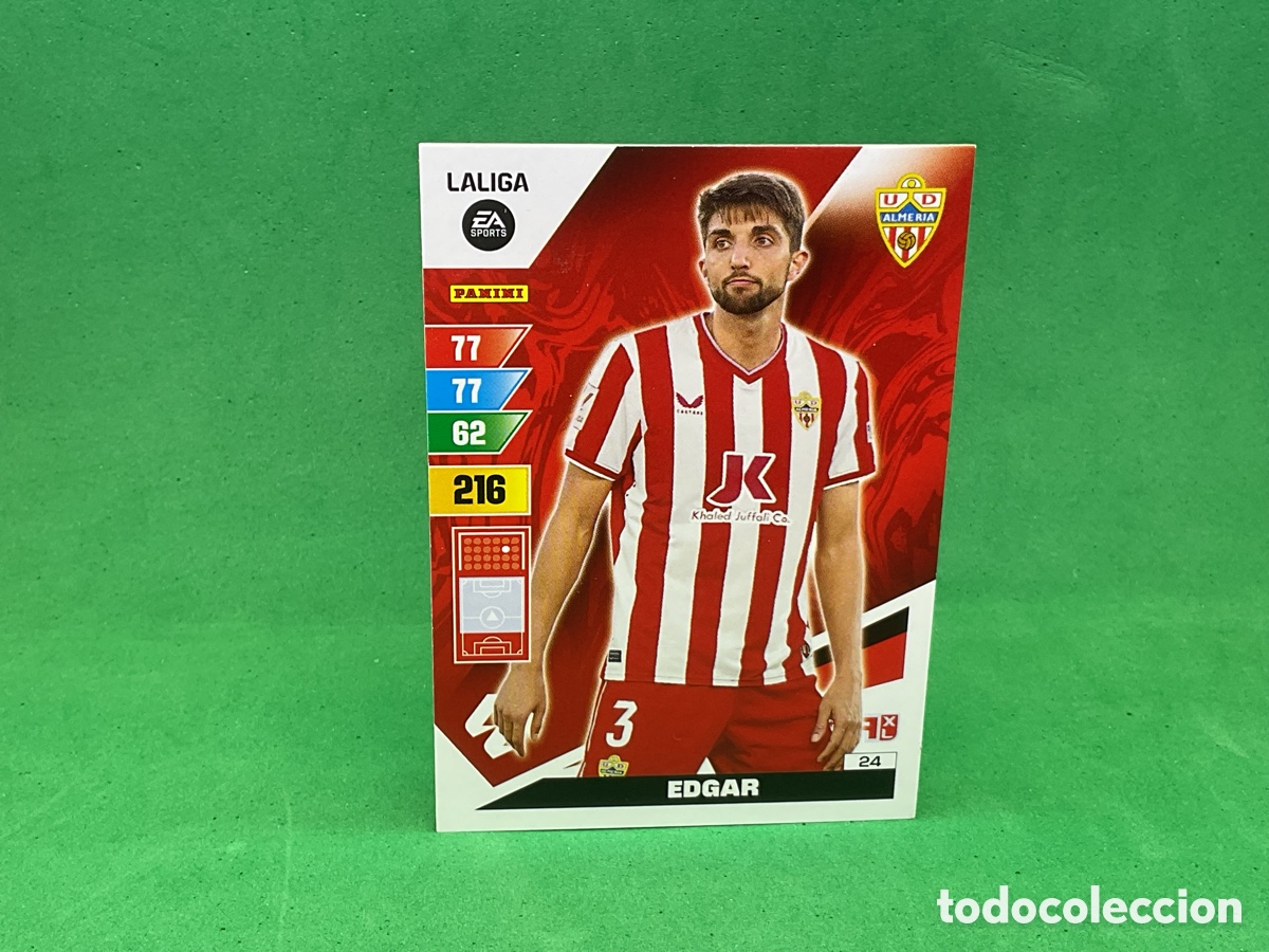 Cromos de f&uacute;tbol: N&ordm; 24. EDGAR. UD ALMERIA. LA LIGA 2023/2024. ADRENALYN XL TRADING CARD GAME. PANINI.