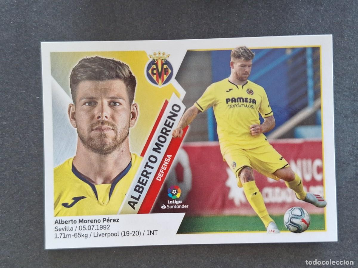 Cromos de f&uacute;tbol: L2 ALBERTO MORENO VILLARREAL C. F. FICHAJE 22 LIGA ESTE 2019 2020 19 20 NUNCA PEGADO SIN PEGAR
