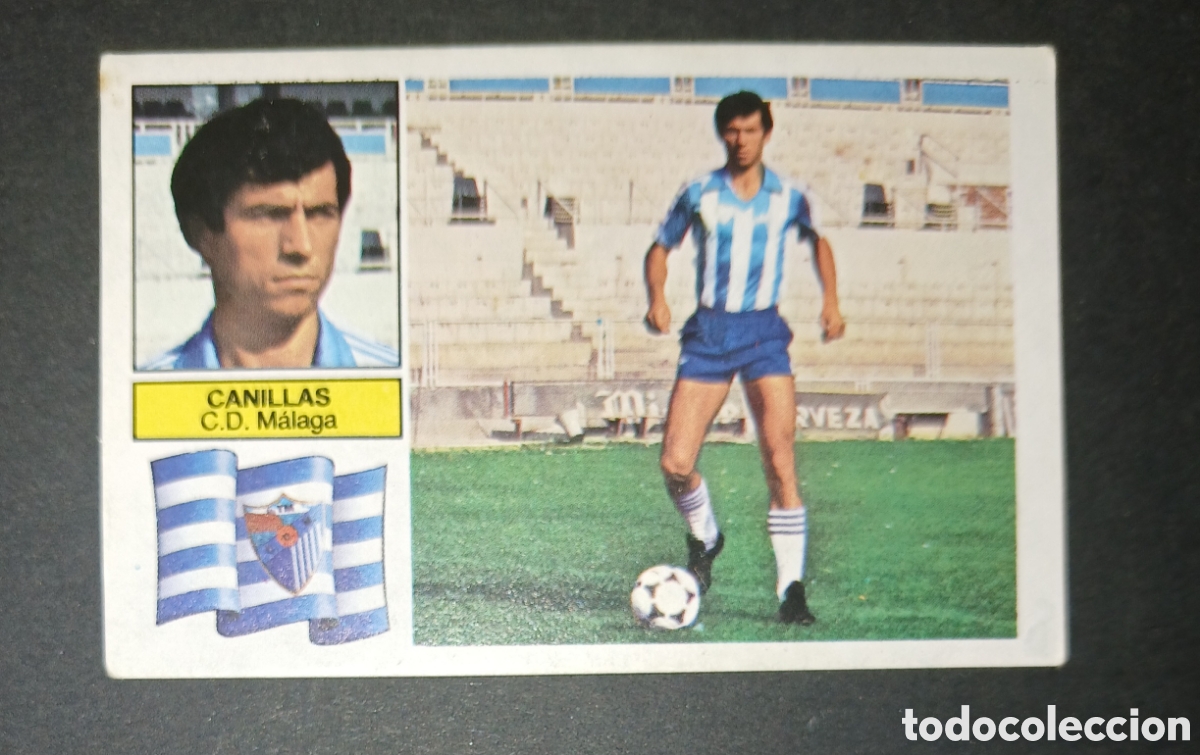 Cromos de f&uacute;tbol: CROMO CANILLAS CD M&Aacute;LAGA EDICIONES ESTE LIGA 1982 83 1982 1983 SIN PEGAR NUNCA PEGADO