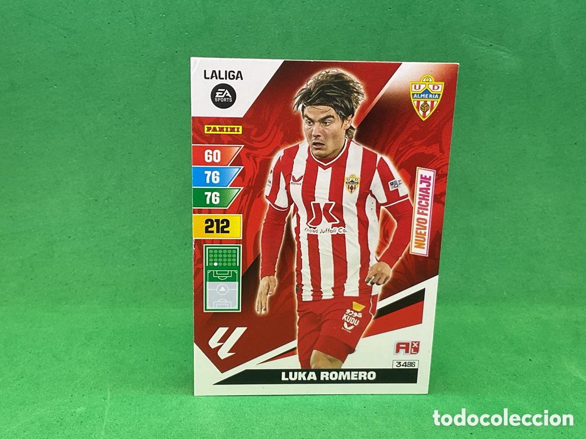 Cromos de f&uacute;tbol: N&ordm; 34 BIS. LUKA ROMERO . UD ALMERIA. LA LIGA 2023/2024. ADRENALYN XL TRADING CARD GAME. PANINI.
