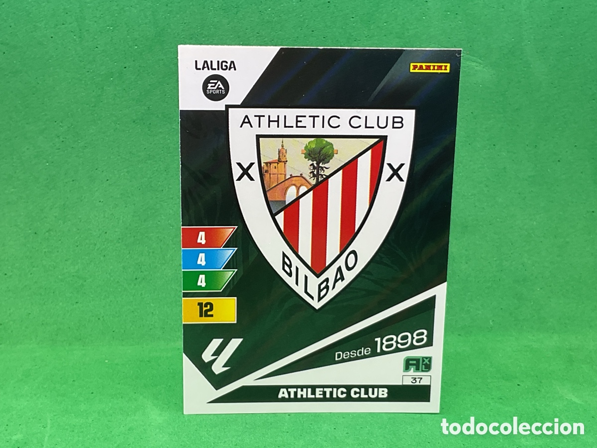 Cromos de f&uacute;tbol: N&ordm; 37 . ESCUDO .ATHLECTIC CLUB BILBAO. LA LIGA 2023/2024. ADRENALYN XL TRADING CARD GAME. PANINI.