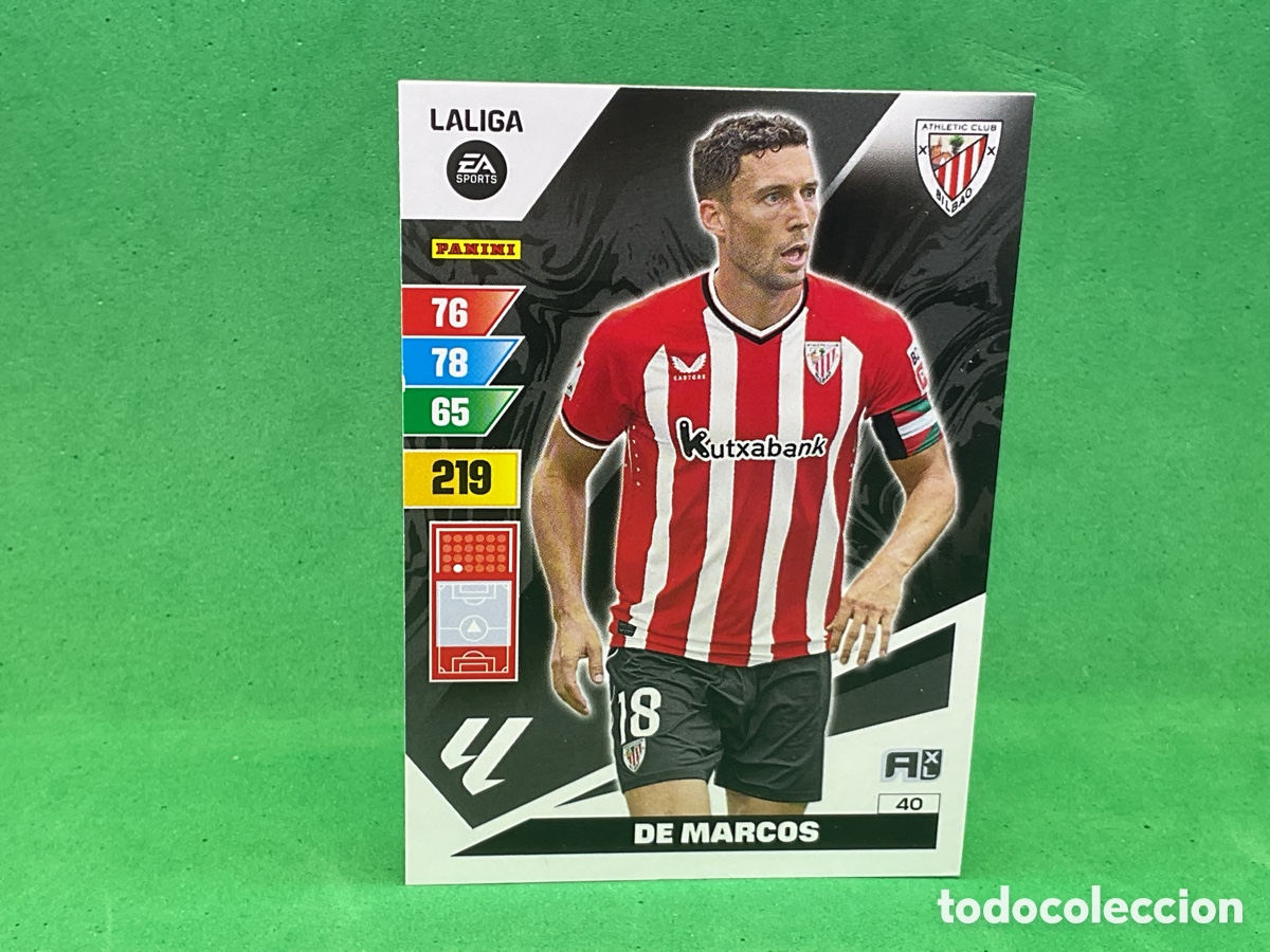 Cromos de f&uacute;tbol: N&ordm; 40 . DE MARCOS .ATHLECTIC CLUB BILBAO. LA LIGA 2023/2024. ADRENALYN XL TRADING CARD GAME. PANINI.