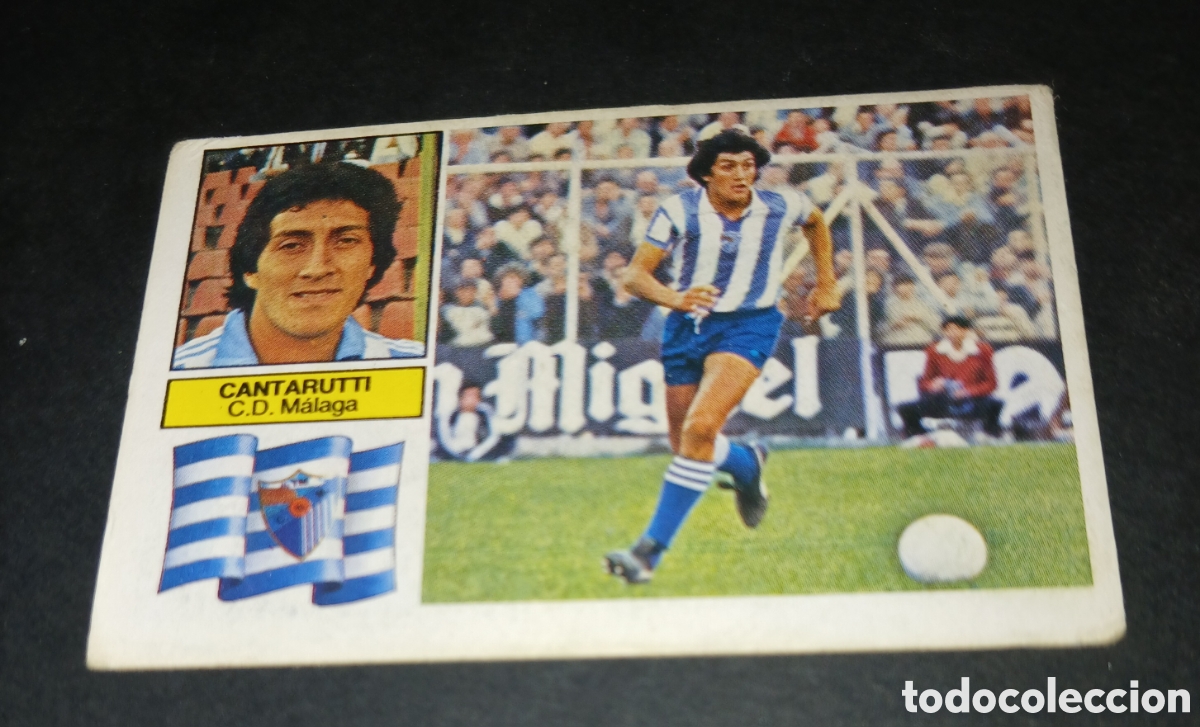 Cromos de f&uacute;tbol: CROMO CANTARUTTI CD M&Aacute;LAGA EDICIONES ESTE LIGA 1982 83 1982 1983 SIN PEGAR NUNCA PEGADO