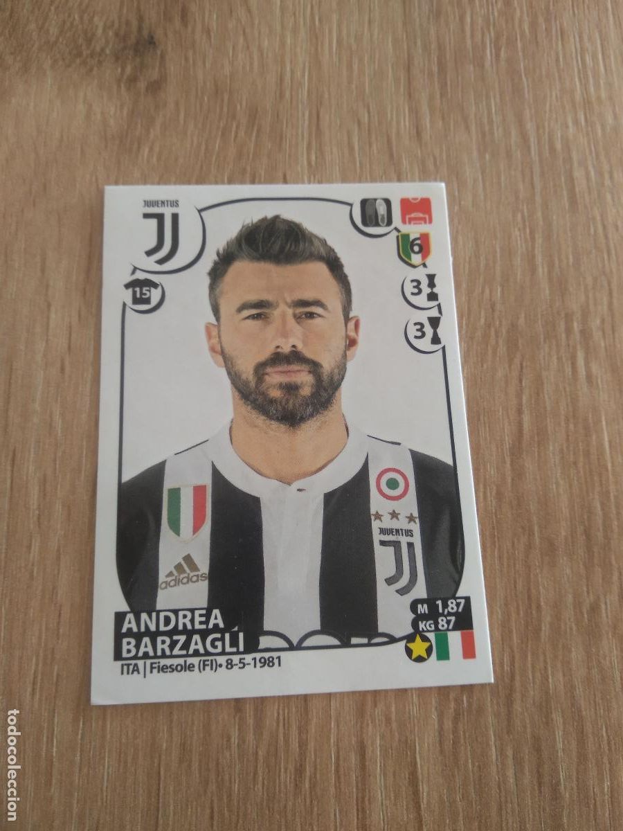 Cromos de f&uacute;tbol: 288 BARZAGLI JUVENTUS TURIN CROMO FUTBOL PANINI LIGA ITALIA 17-18 CALCIATORI 2017-2018