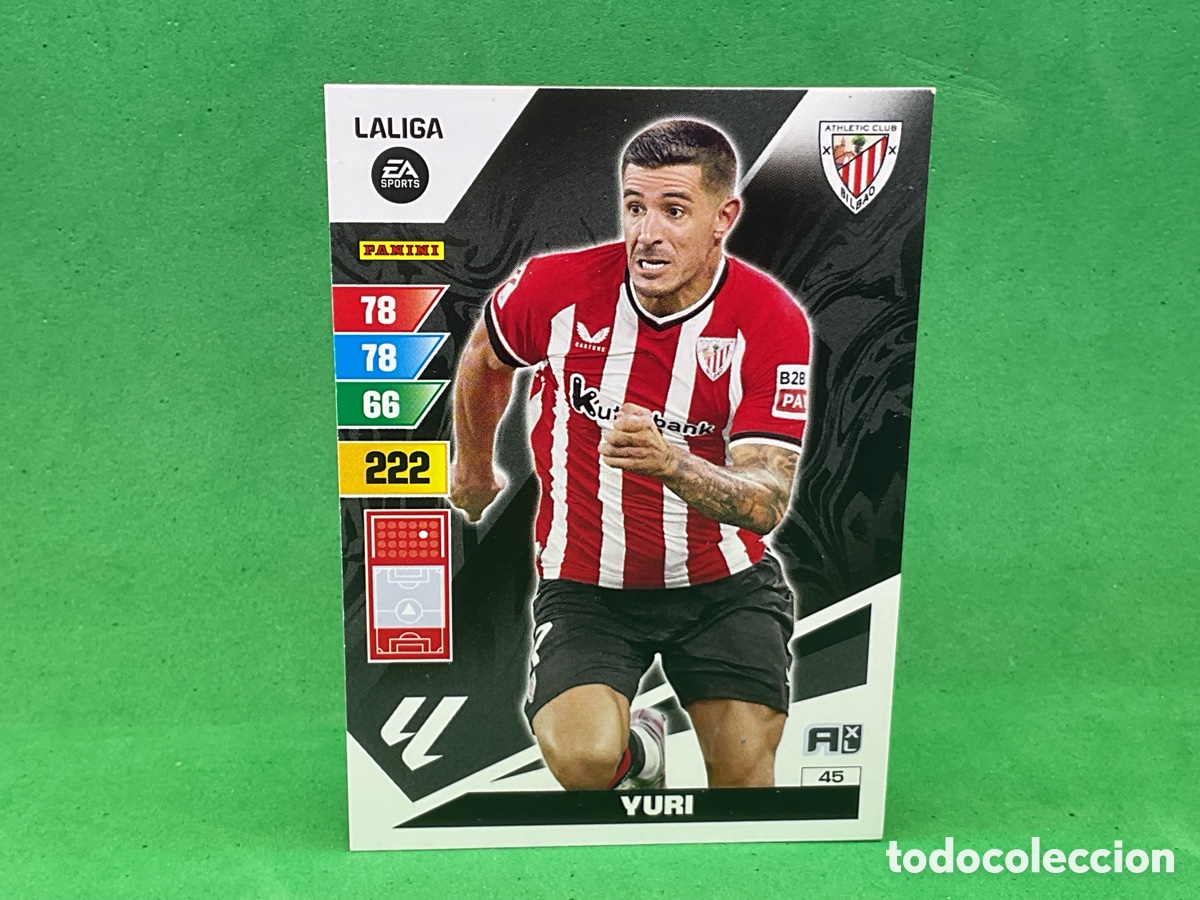 Cromos de f&uacute;tbol: N&ordm; 45 . YURI .ATHLECTIC CLUB BILBAO. LA LIGA 2023/2024. ADRENALYN XL TRADING CARD GAME. PANINI.