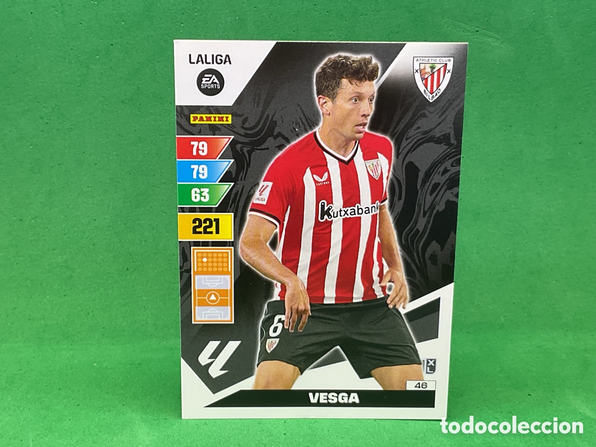 Cromos de f&uacute;tbol: N&ordm; 46 . VESGA .ATHLECTIC CLUB BILBAO. LA LIGA 2023/2024. ADRENALYN XL TRADING CARD GAME. PANINI.