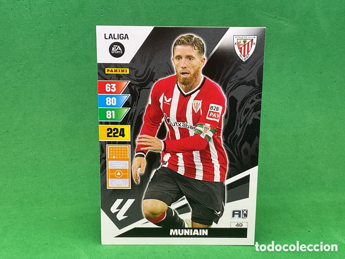 Cromos de f&uacute;tbol: N&ordm; 49 . MUNIAIN .ATHLETIC CLUB BILBAO. LA LIGA 2023/2024. ADRENALYN XL TRADING CARD GAME. PANINI.