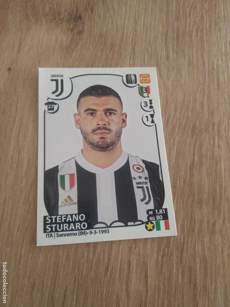 Cromos de f&uacute;tbol: 297 STEFANO STURARO JUVENTUS TURIN CROMO FUTBOL PANINI LIGA ITALIA 17-18 CALCIATORI 2017-2018