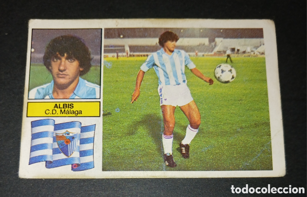 Cromos de f&uacute;tbol: CROMO ALBIS CD M&Aacute;LAGA EDICIONES ESTE LIGA 1982 83 1982 1983 COLOCA SIN PEGAR NUNCA PEGADO