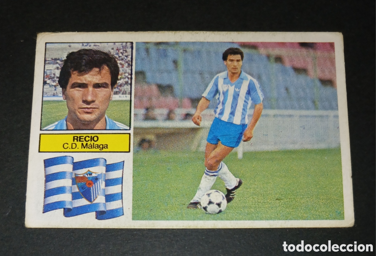 Cromos de f&uacute;tbol: CROMO RECIO CD M&Aacute;LAGA EDICIONES ESTE LIGA 1982 83 1982 1983 SIN PEGAR NUNCA PEGADO