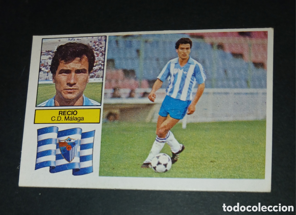 Cromos de f&uacute;tbol: CROMO RECIO CD M&Aacute;LAGA EDICIONES ESTE LIGA 1982 83 1982 1983 SIN PEGAR NUNCA PEGADO