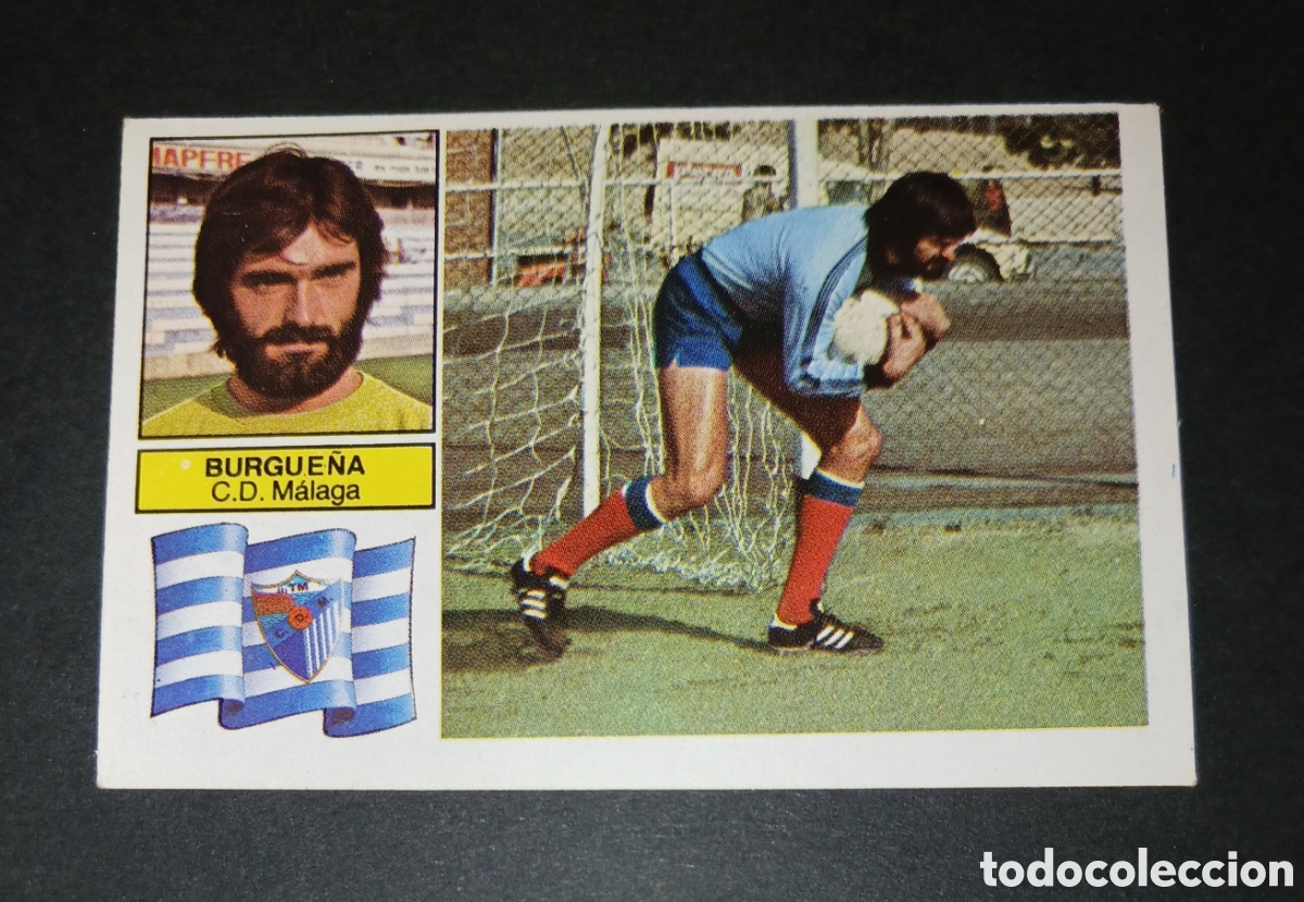 Cromos de f&uacute;tbol: CROMO BURGUE&Ntilde;A CD M&Aacute;LAGA EDICIONES ESTE LIGA 1982 83 1982 1983 SIN PEGAR NUNCA PEGADO