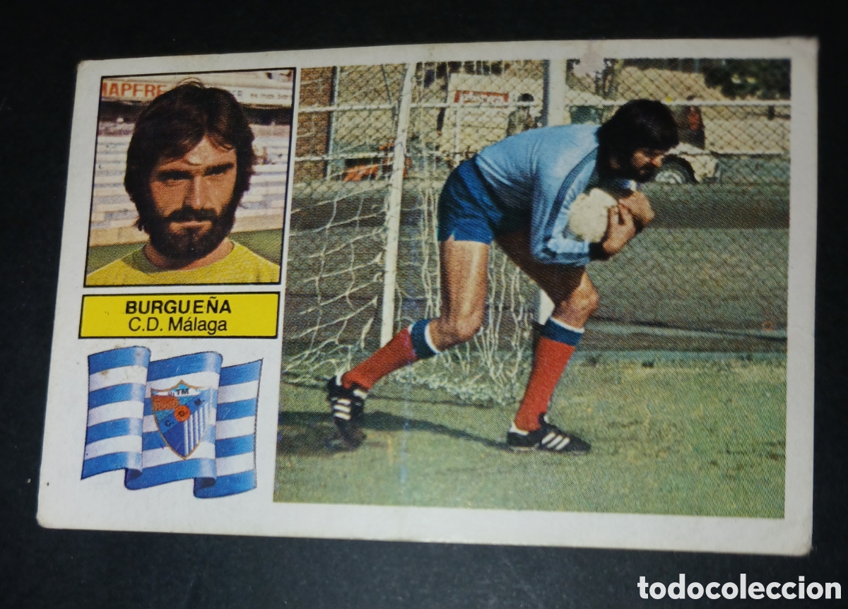 Cromos de f&uacute;tbol: CROMO BURGUE&Ntilde;A CD M&Aacute;LAGA EDICIONES ESTE LIGA 1982 83 1982 1983 SIN PEGAR NUNCA PEGADO