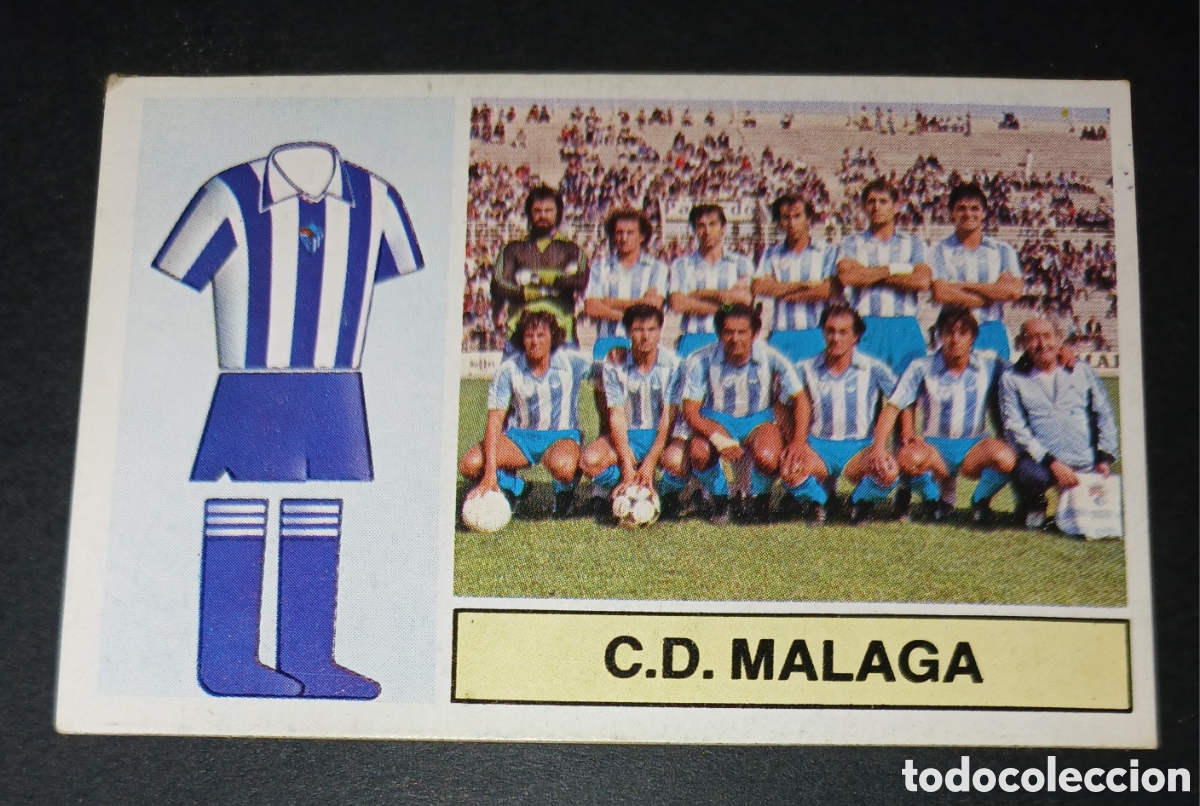 Cromos de f&uacute;tbol: CROMO EQUIPO CD M&Aacute;LAGA EDICIONES ESTE LIGA 1982 83 1982 1983 SIN PEGAR NUNCA PEGADO ALINEACI&Oacute;N