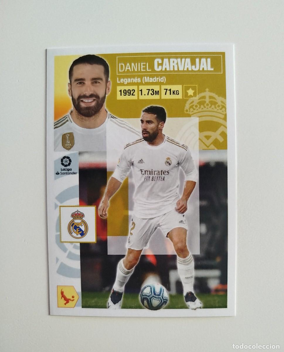 Cromos de f&uacute;tbol: Carvajal 4 SIN PEGAR NUNCA PEGADO Real Madrid CF Liga Ediciones Este 20 21 / 2020 2021