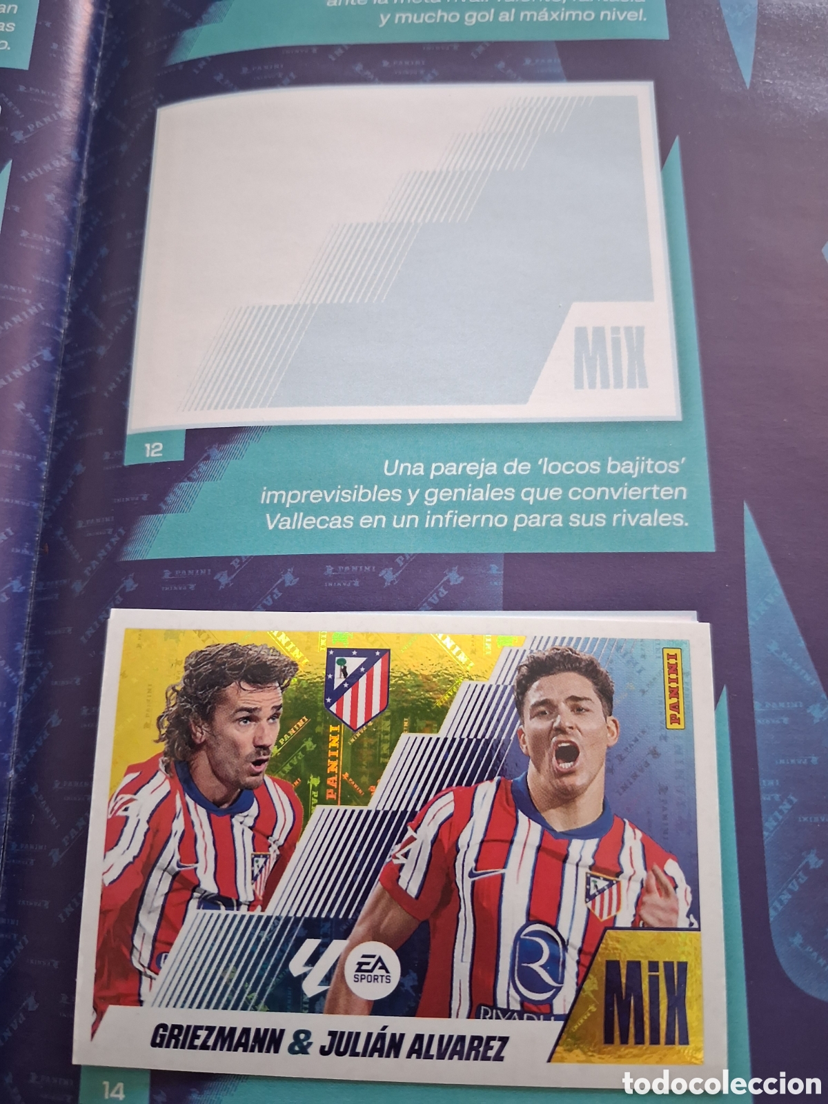 Cromos de f&uacute;tbol: Griezmann Juli&aacute;n &Aacute;lvarez Mix 10 Atl&eacute;tico de Madrid Ediciones Este 2025-26