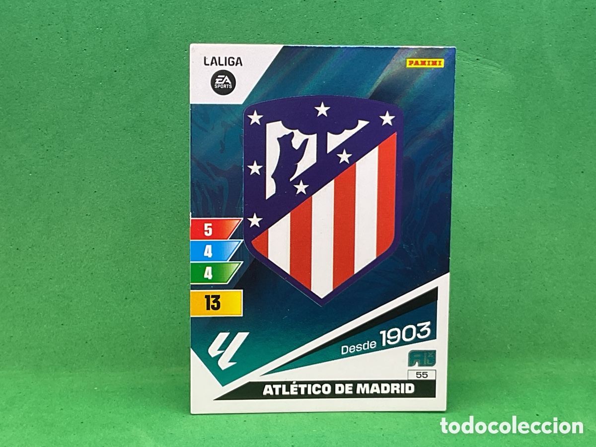 Football Stickers: N&ordm; 55 .ESCUDO .ATHLETICO DE MADRID. LA LIGA 2023/2024. ADRENALYN XL TRADING CARD GAME. PANINI.