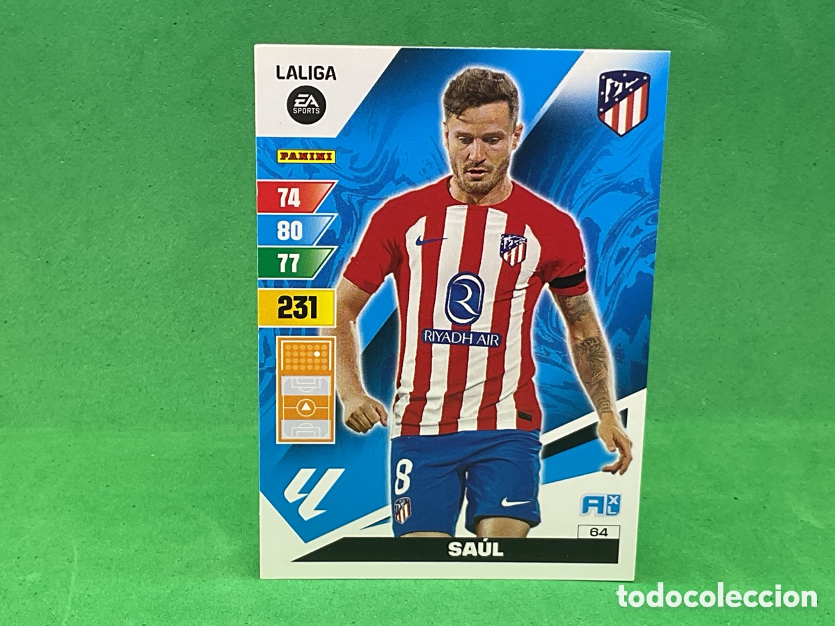 Cromos de f&uacute;tbol: N&ordm; 64 . SAUL .ATHLETICO DE MADRID. LA LIGA 2023/2024. ADRENALYN XL TRADING CARD GAME. PANINI.