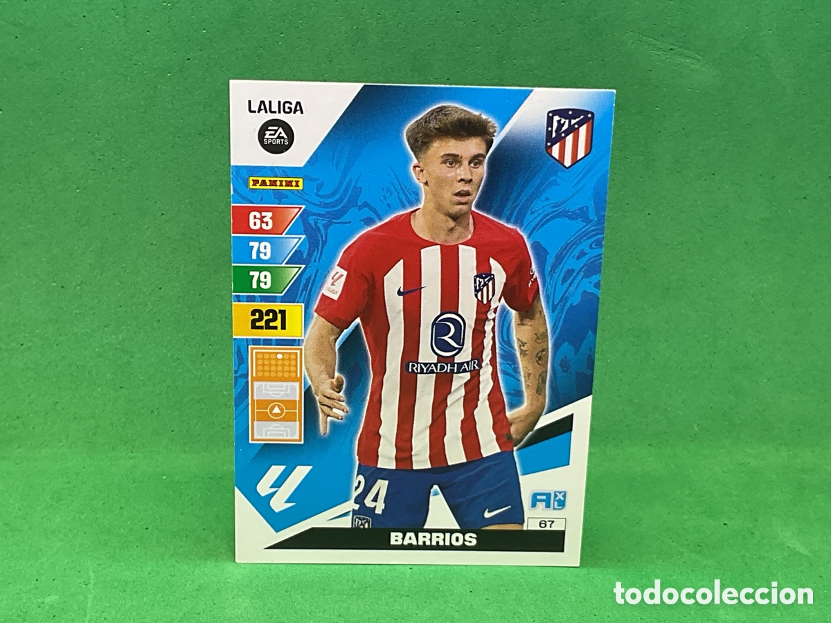 Cromos de f&uacute;tbol: N&ordm; 67 . BARRIOS .ATHLETICO DE MADRID. LA LIGA 2023/2024. ADRENALYN XL TRADING CARD GAME. PANINI.