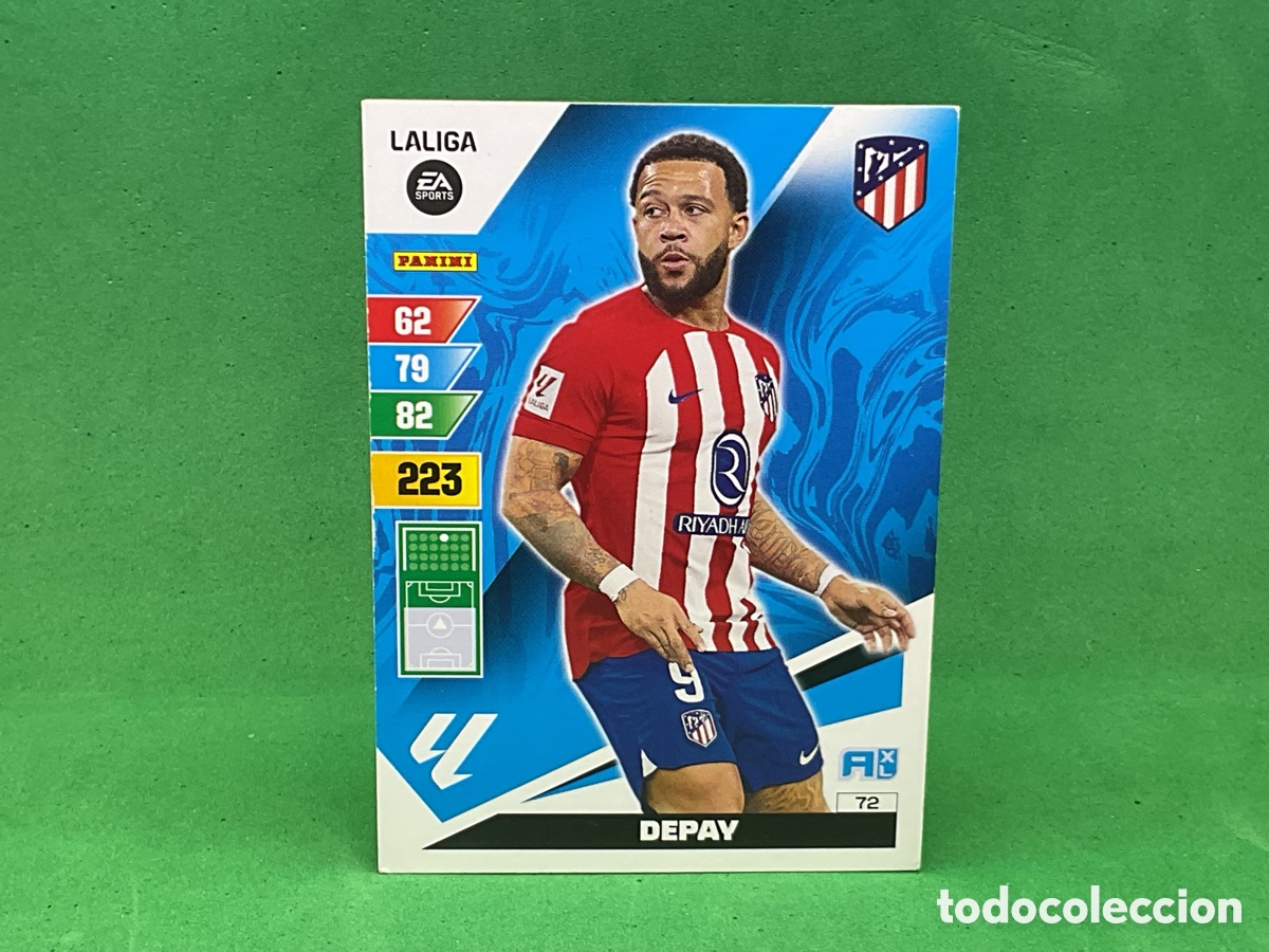 Cromos de f&uacute;tbol: N&ordm; 72 . DEPAY .ATHLETICO DE MADRID. LA LIGA 2023/2024. ADRENALYN XL TRADING CARD GAME.