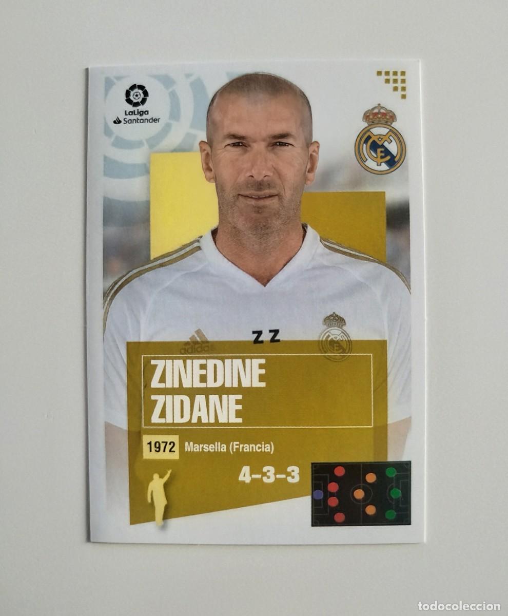 Cromos de f&uacute;tbol: Zidane Entrenador 1 SIN PEGAR NUNCA PEGADO Real Madrid CF Liga Ediciones Este 20 21 / 2020 2021