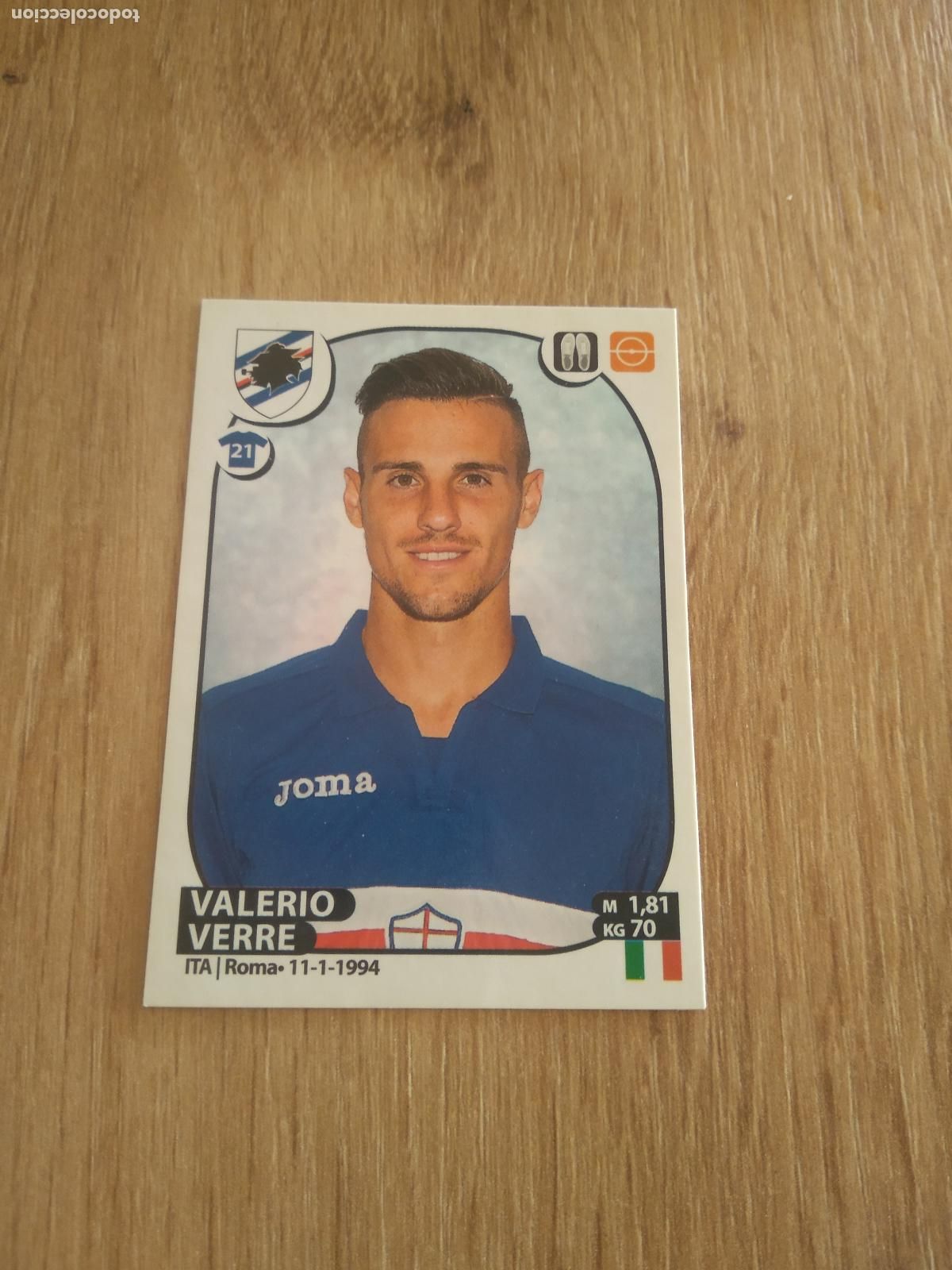 Cromos de f&uacute;tbol: 437 VALERIO VERRE SAMPDORIA CROMO FUTBOL PANINI LIGA ITALIA 17-18 CALCIATORI 2017-2018