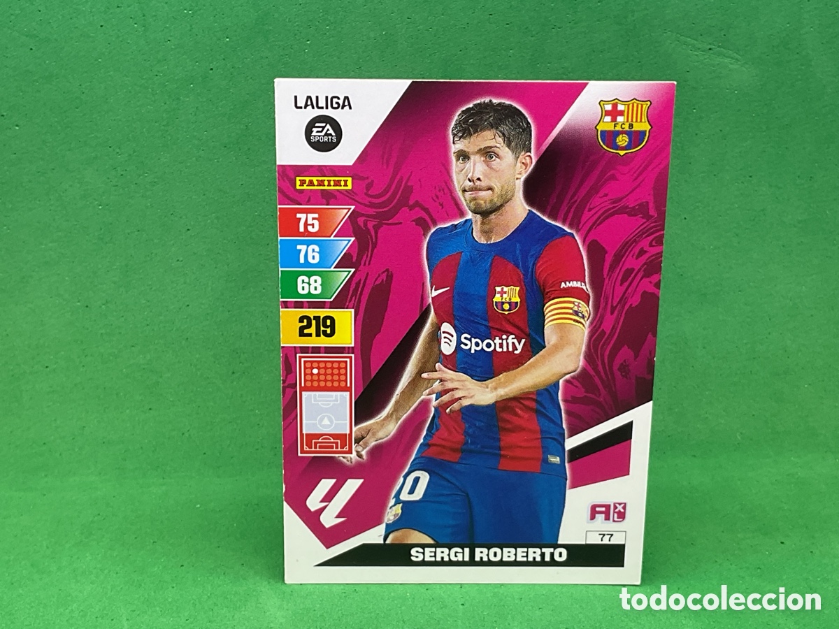 Cromos de f&uacute;tbol: N&ordm; 77 . SERGI ROBERTO .F.C.BARCELONA. LA LIGA 2023/2024. ADRENALYN XL TRADING CARD GAME. PANINI