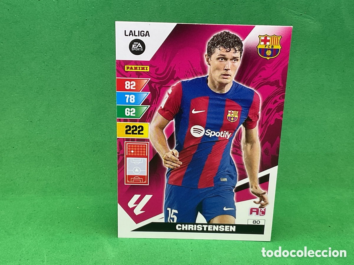Cromos de f&uacute;tbol: N&ordm; 80 . CHRISTENSEN .F.C.BARCELONA. LA LIGA 2023/2024. ADRENALYN XL TRADING CARD GAME. PANINI