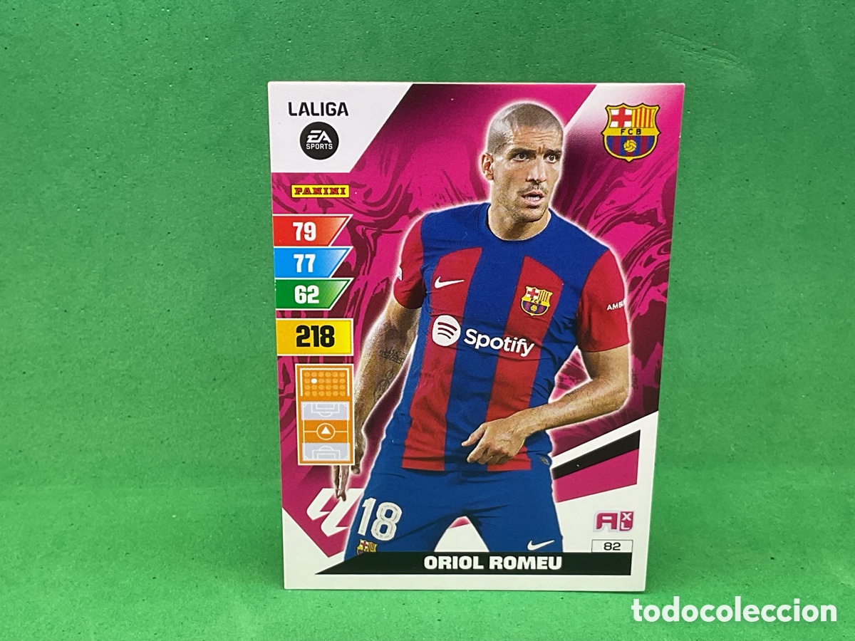 Cromos de f&uacute;tbol: N&ordm; 82 . ORIOL ROMEU .F.C.BARCELONA. LA LIGA 2023/2024. ADRENALYN XL TRADING CARD GAME. PANINI