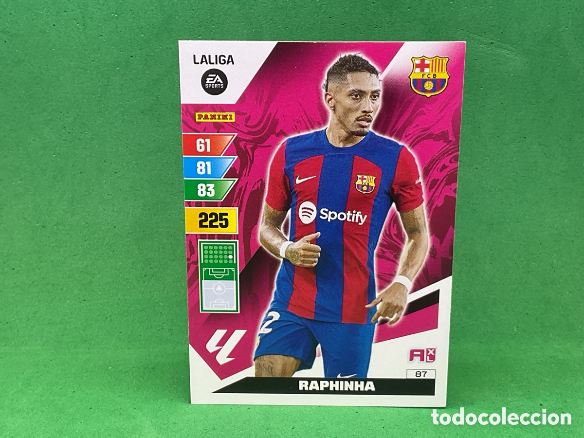 Cromos de f&uacute;tbol: N&ordm; 87 .RAPHINHA .F.C.BARCELONA. LA LIGA 2023/2024. ADRENALYN XL TRADING CARD GAME. PANINI
