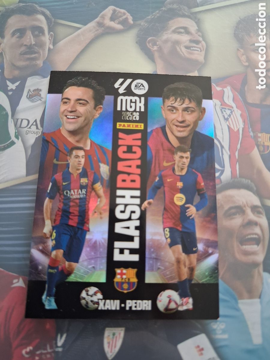 Cromos de f&uacute;tbol: Xavi Pedri Flashback 432 Barcelona Megacracks 2025-26