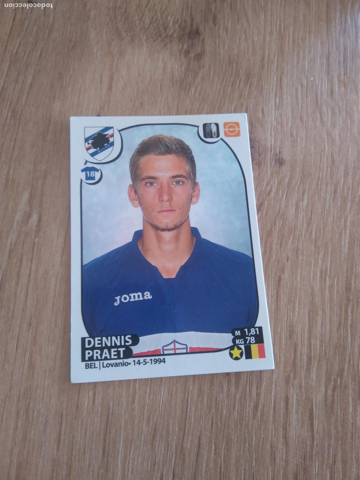 Cromos de f&uacute;tbol: 441 DENNIS PRAET SAMPDORIA CROMO FUTBOL PANINI LIGA ITALIA 17-18 CALCIATORI 2017-2018