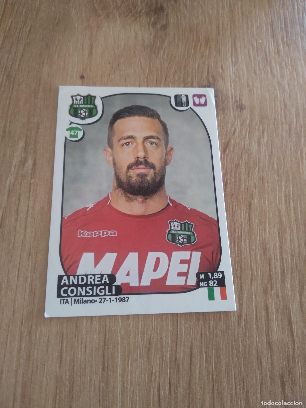 Cromos de f&uacute;tbol: 458 ANDREA CONSIGLI SASSUOLO CROMO FUTBOL PANINI LIGA ITALIA 17-18 CALCIATORI 2017-2018