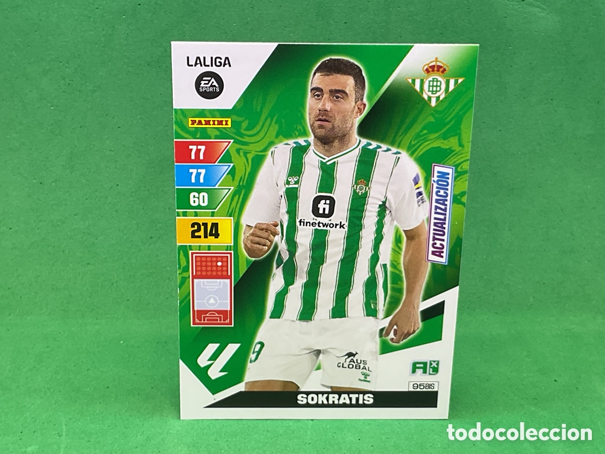 Cromos de Futebol: N&ordm; 95 BIS . SOKRATIS . REAL BETIS. LA LIGA 2023/2024. ADRENALYN XL TRADING CARD GAME. PANINI