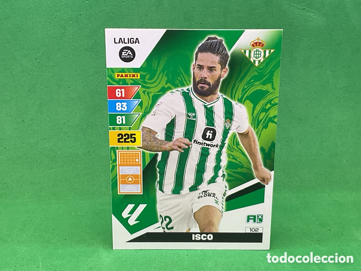 Cromos de f&uacute;tbol: N&ordm; 102 . ISCO . REAL BETIS. LA LIGA 2023/2024. ADRENALYN XL TRADING CARD GAME. PANINI